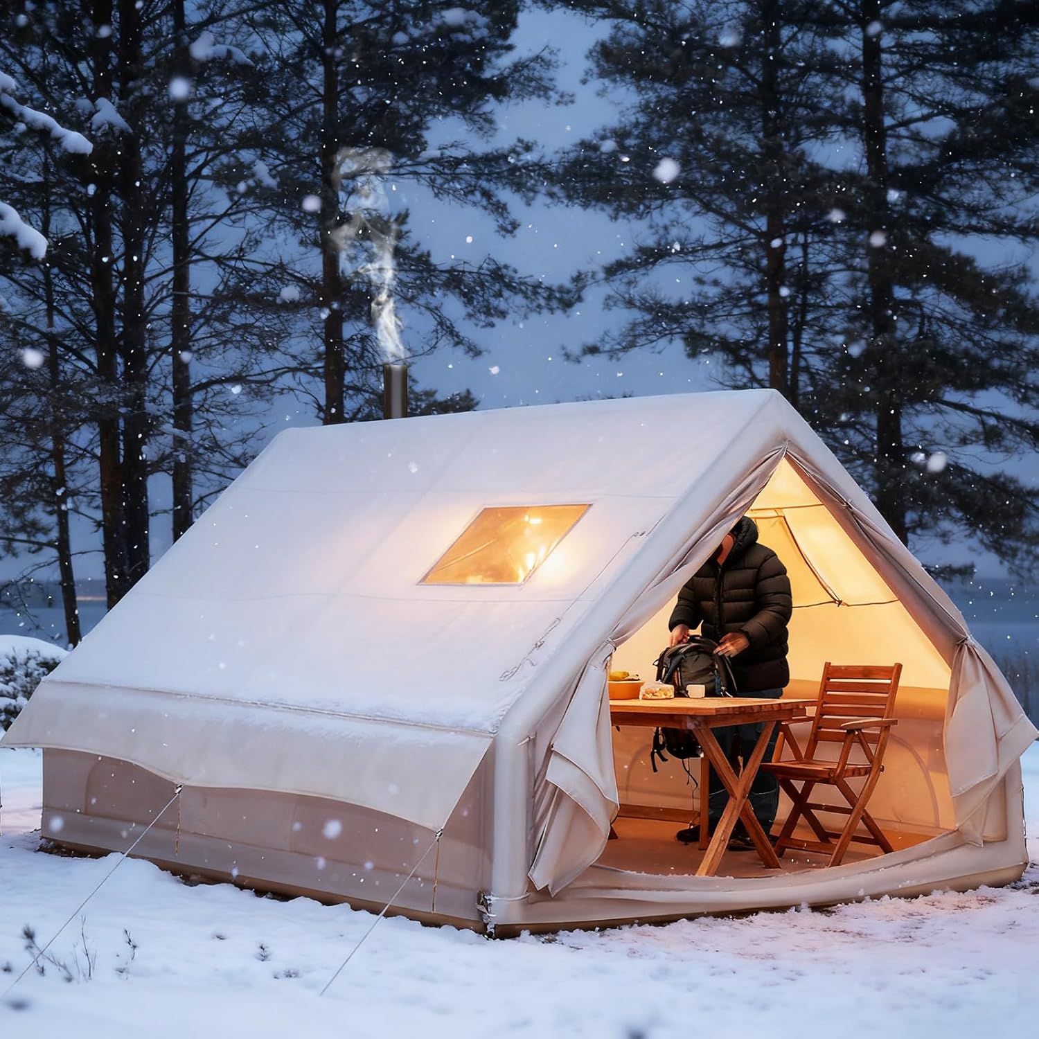 Outdoor Camping Tent Waterproof - 6-8 Person Inflatable Camping Tent Waterproof