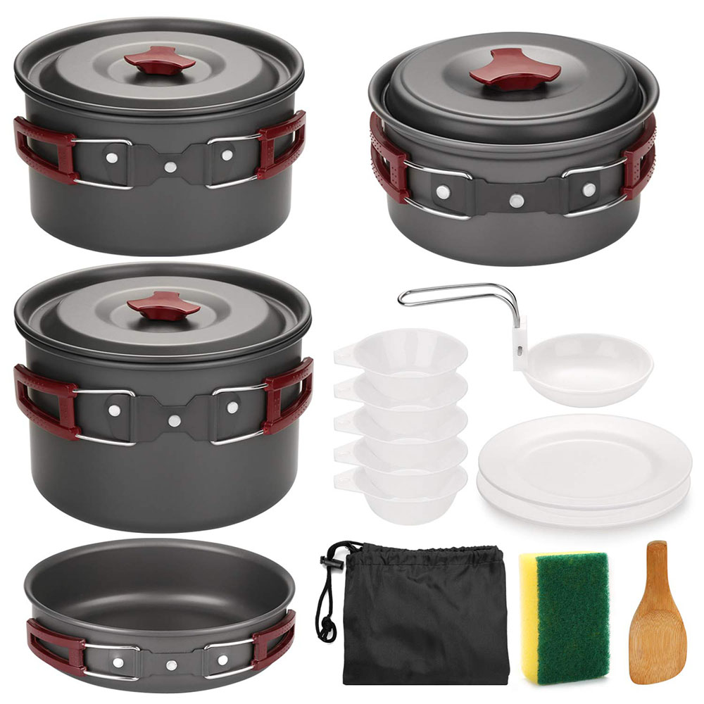 Outdoor Camping Kitchen Set - Outdoor Camping Cookware Kit Non Stick