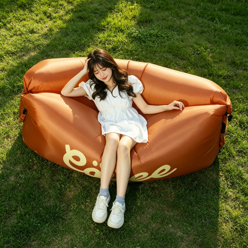 Outdoor Camping Mat Waterproof - Portable Inflatable Air Sofa Lazy Bed