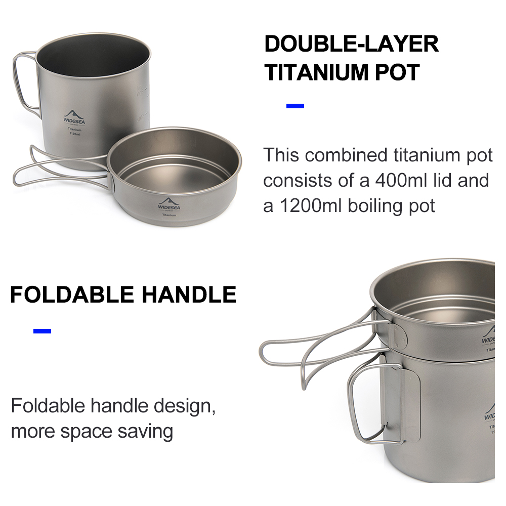 Widesea Ultralight Titanium Ca - Outdoor Camping Kitchen Set ulasan dan harga