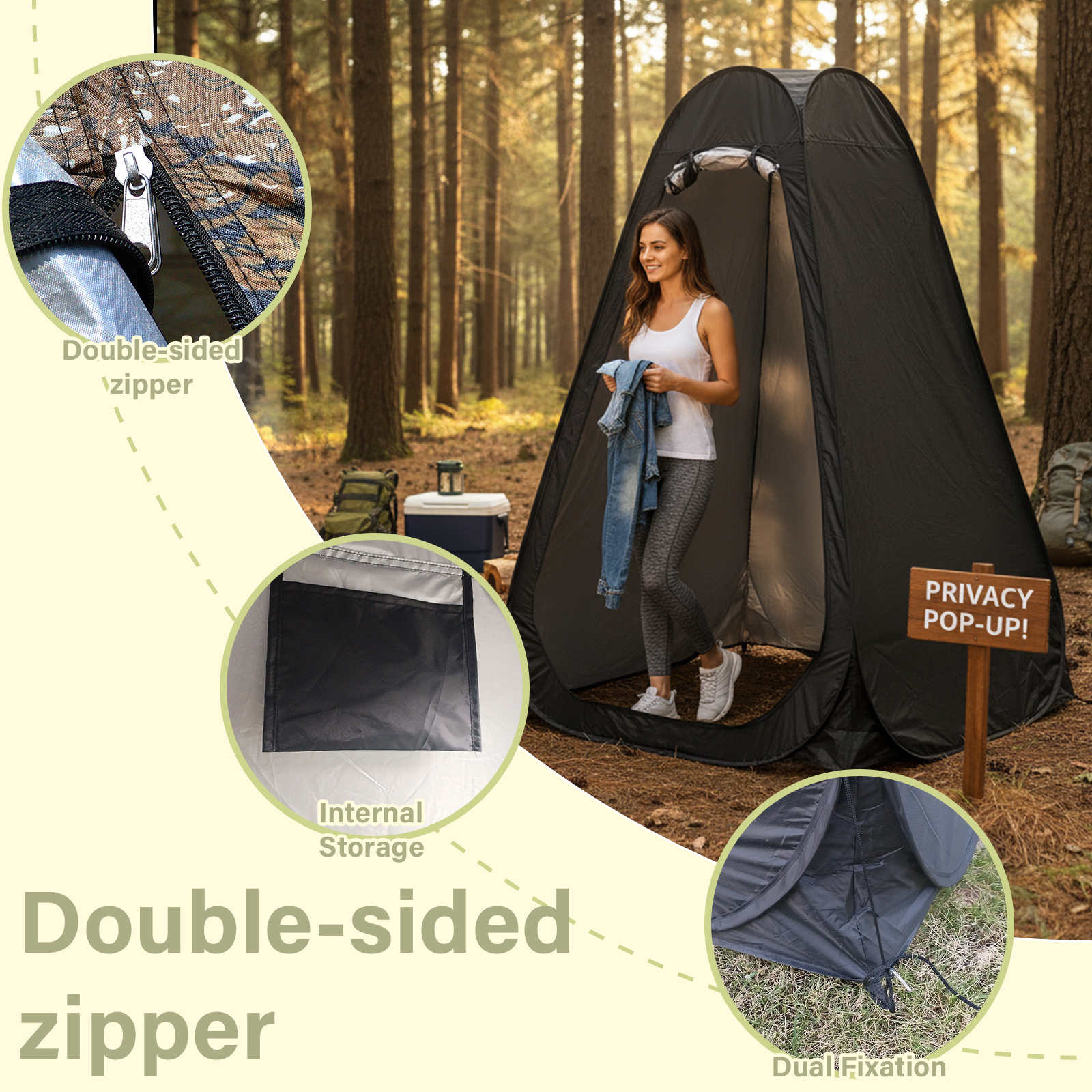 Portable Pop-Up Privacy Tent O - Outdoor Camping Bathroom ulasan dan harga