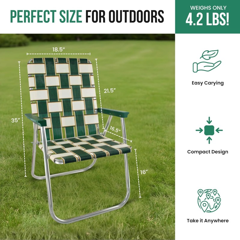 Lawn Chair USA Folding Aluminu - Outdoor Camping Usa ulasan dan harga