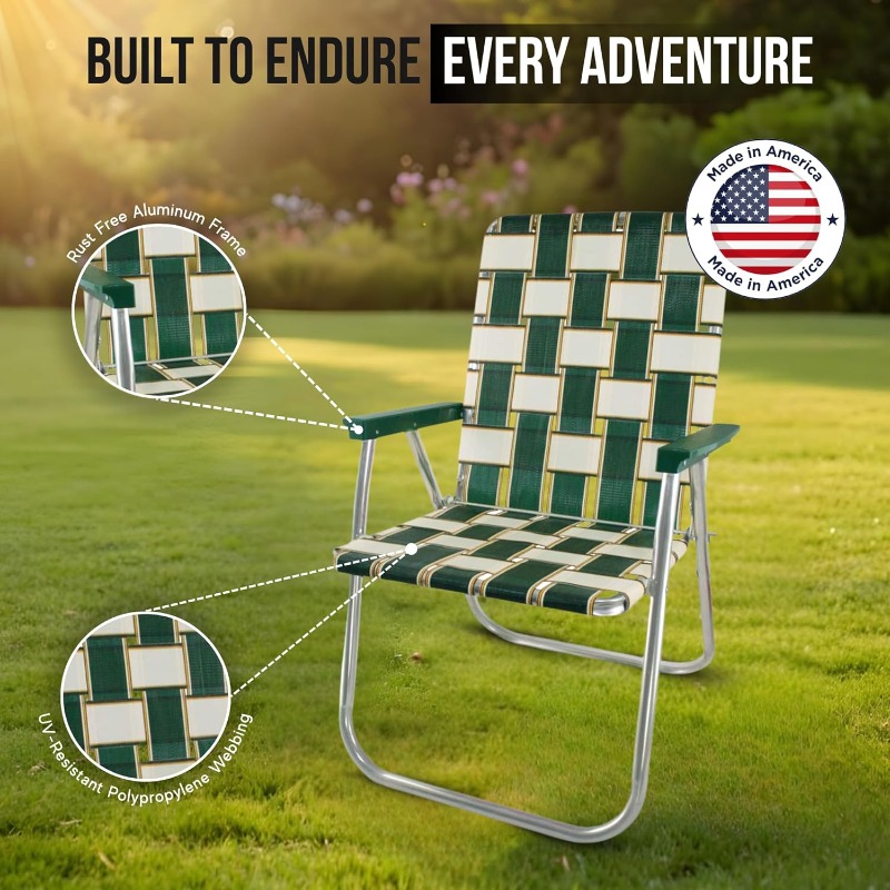 Lawn Chair USA Folding Aluminu - Outdoor Camping Usa ulasan dan harga