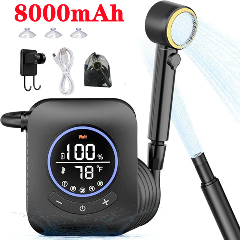 Camping Shower 3.6V 8000mAh IP - Outdoor Camping Bathroom ulasan dan harga