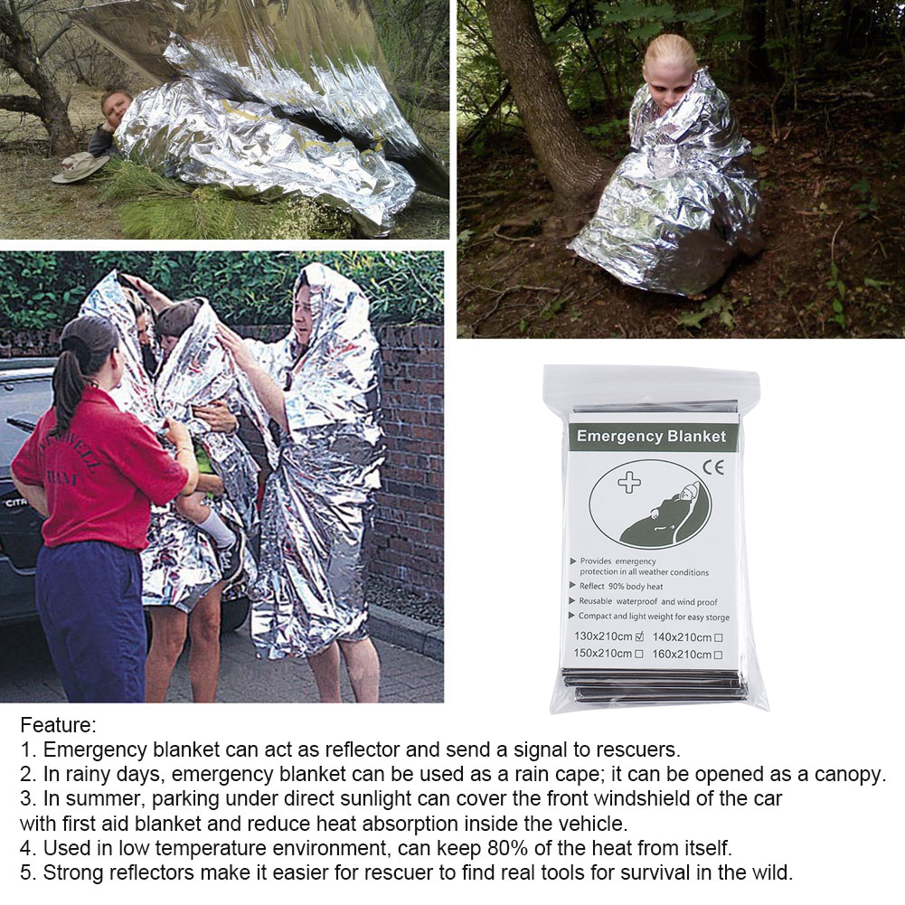 1-10PCS Emergency Thermal Blan - Outdoor Camping Mat Waterproof ulasan dan harga