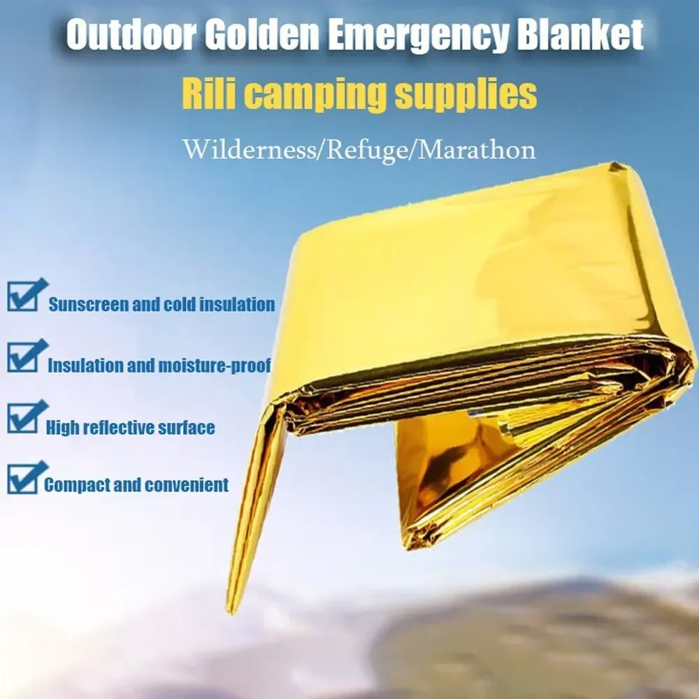 Emergent Blanket Mylar Thermal - Outdoor Camping Heated Blanket ulasan dan harga