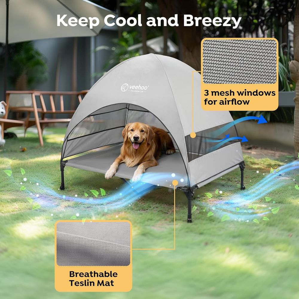 Outdoor Dog Bed, Cooling Eleva - Outdoor Camping Dog Bed ulasan dan harga