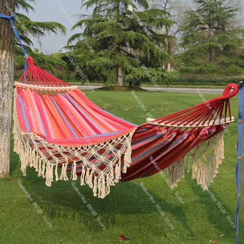 Canvas Double Hammock with Tas - Outdoor Chair Camping ulasan dan harga