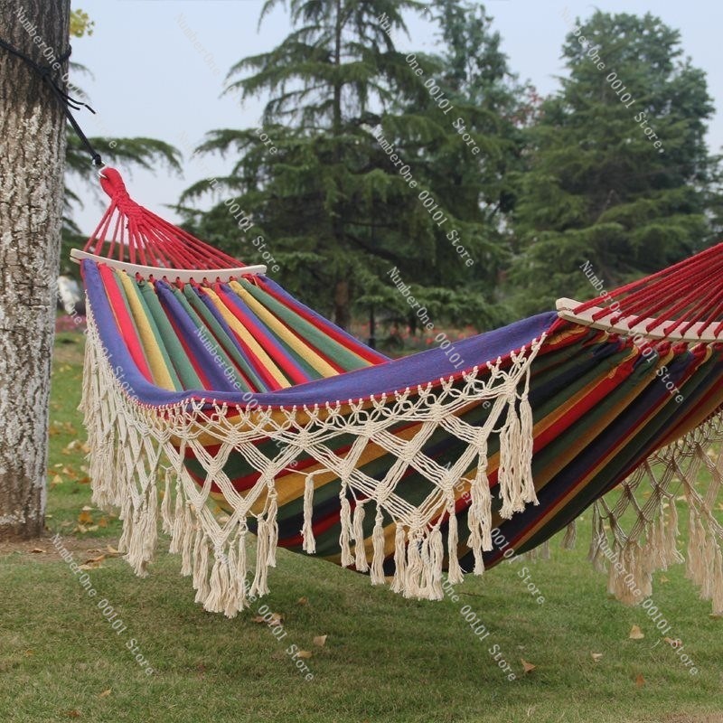 Canvas Double Hammock with Tas - Outdoor Chair Camping ulasan dan harga