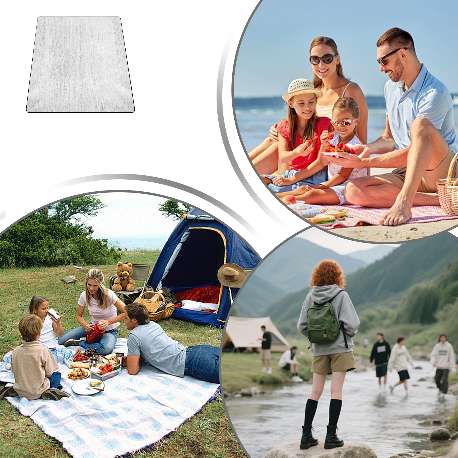 Sleeping Mat Camping 6.5x6.5ft - Outdoor Camping Mat Waterproof ulasan dan harga