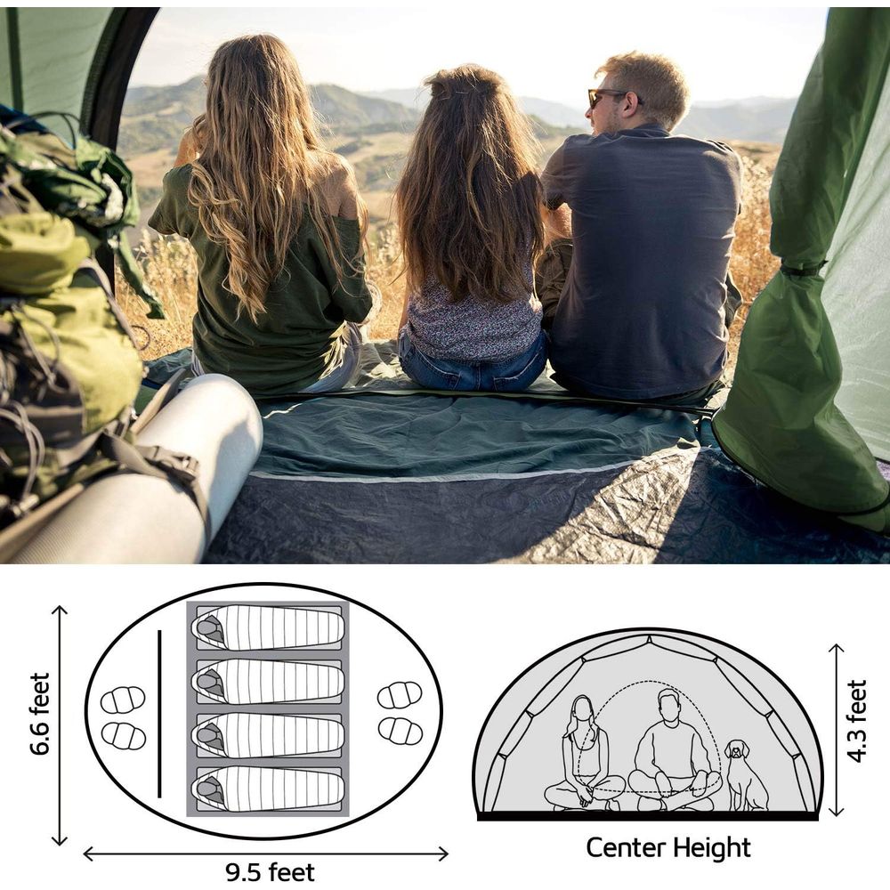 4-Person Automatic Setup Tent, - Camping Tent ulasan dan harga