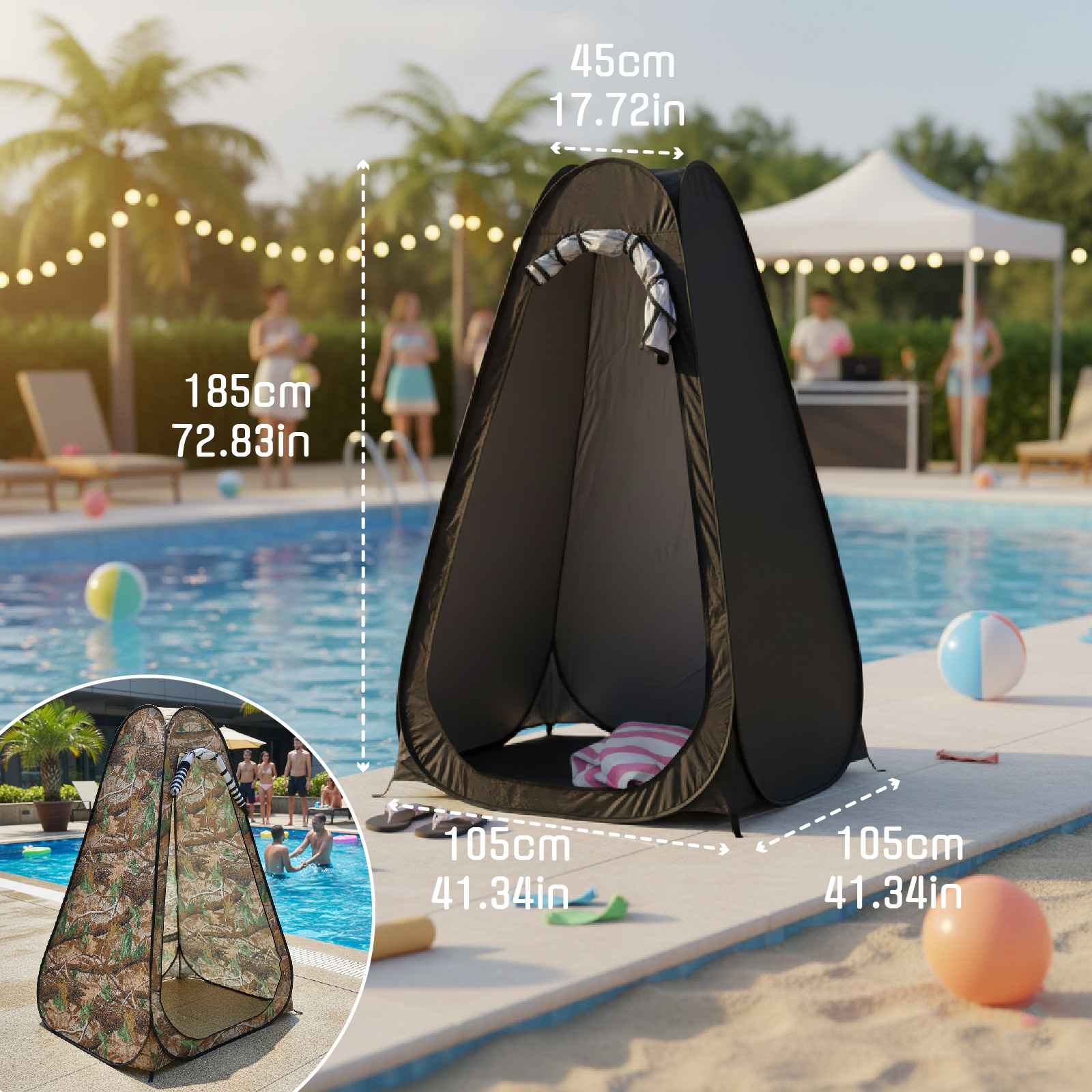 Portable Pop-Up Privacy Tent f - Outdoor Camping Bathroom ulasan dan harga