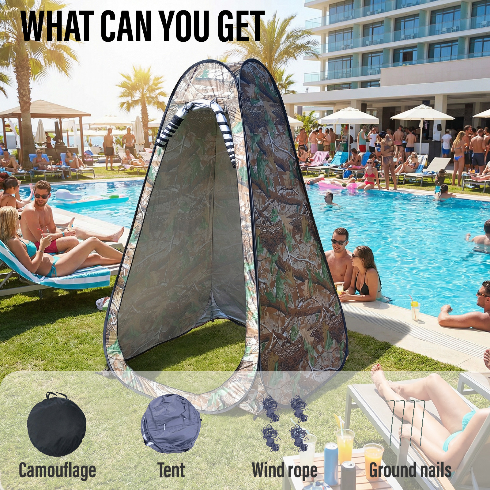 Portable Pop-Up Privacy Tent f - Outdoor Camping Bathroom ulasan dan harga