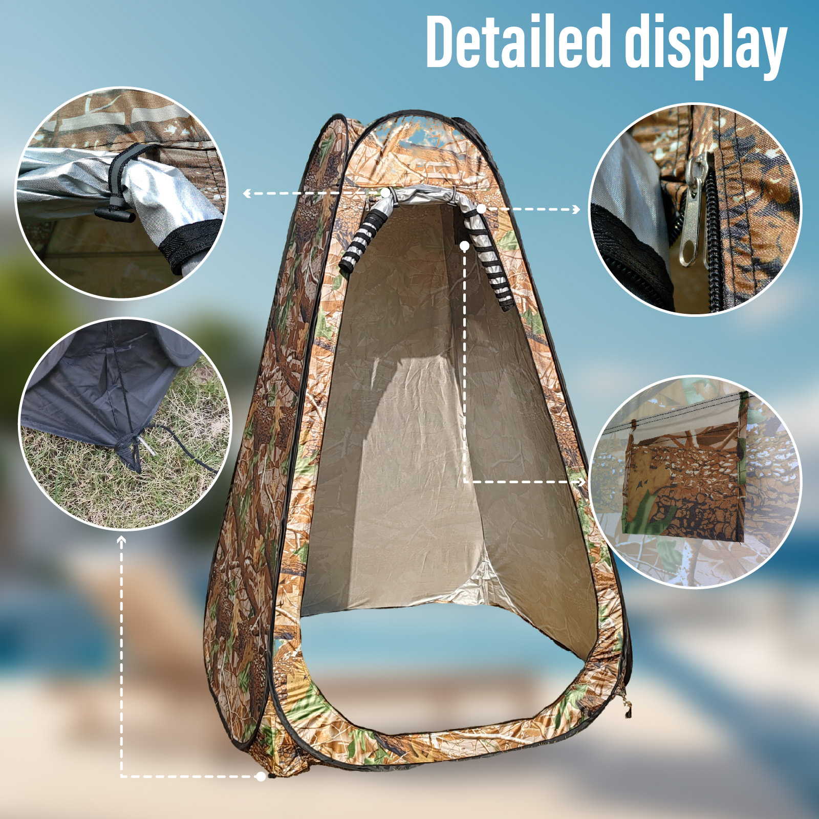 Portable Pop-Up Privacy Tent f - Outdoor Camping Bathroom ulasan dan harga