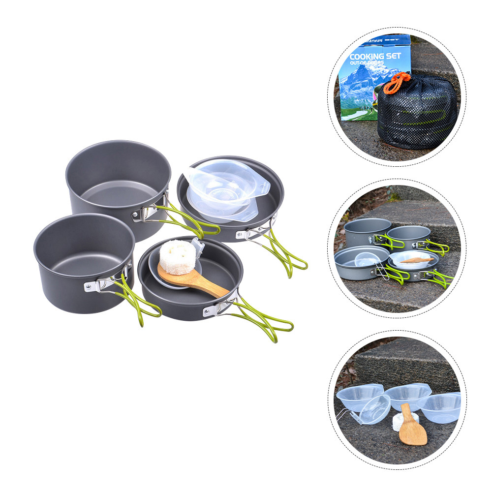 1Set Portable Camping Cookware - Outdoor Camping Kitchen Set ulasan dan harga
