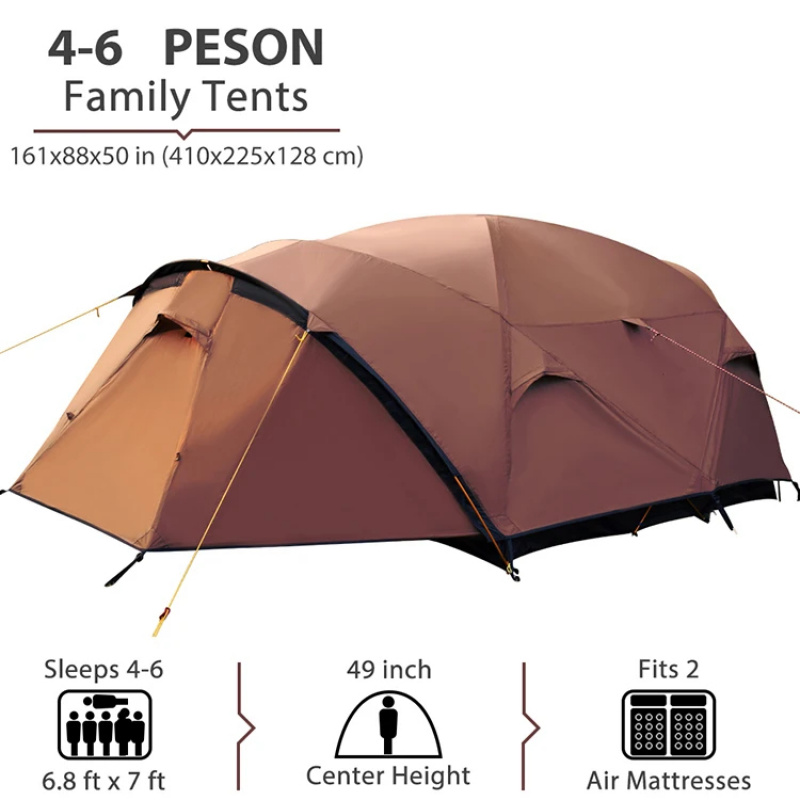 High Quality Luxury 4 Person 2 - Outdoor Camping Tent Waterproof ulasan dan harga