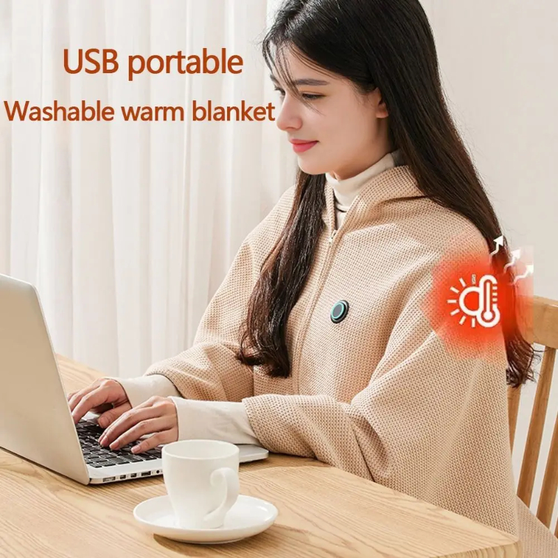 Electric Blanket Shawl USB Sin - Outdoor Camping Heated Blanket ulasan dan harga