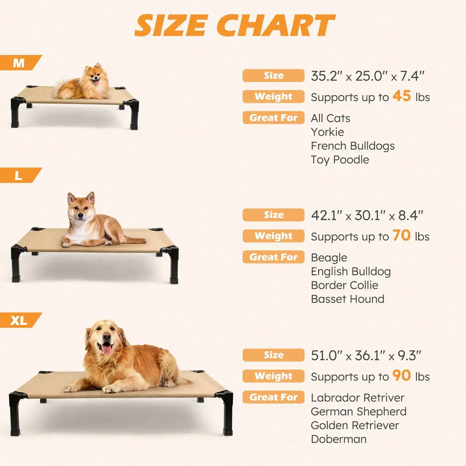 Upgraded Elevated Dog Bed- Por - Outdoor Camping Dog Bed ulasan dan harga