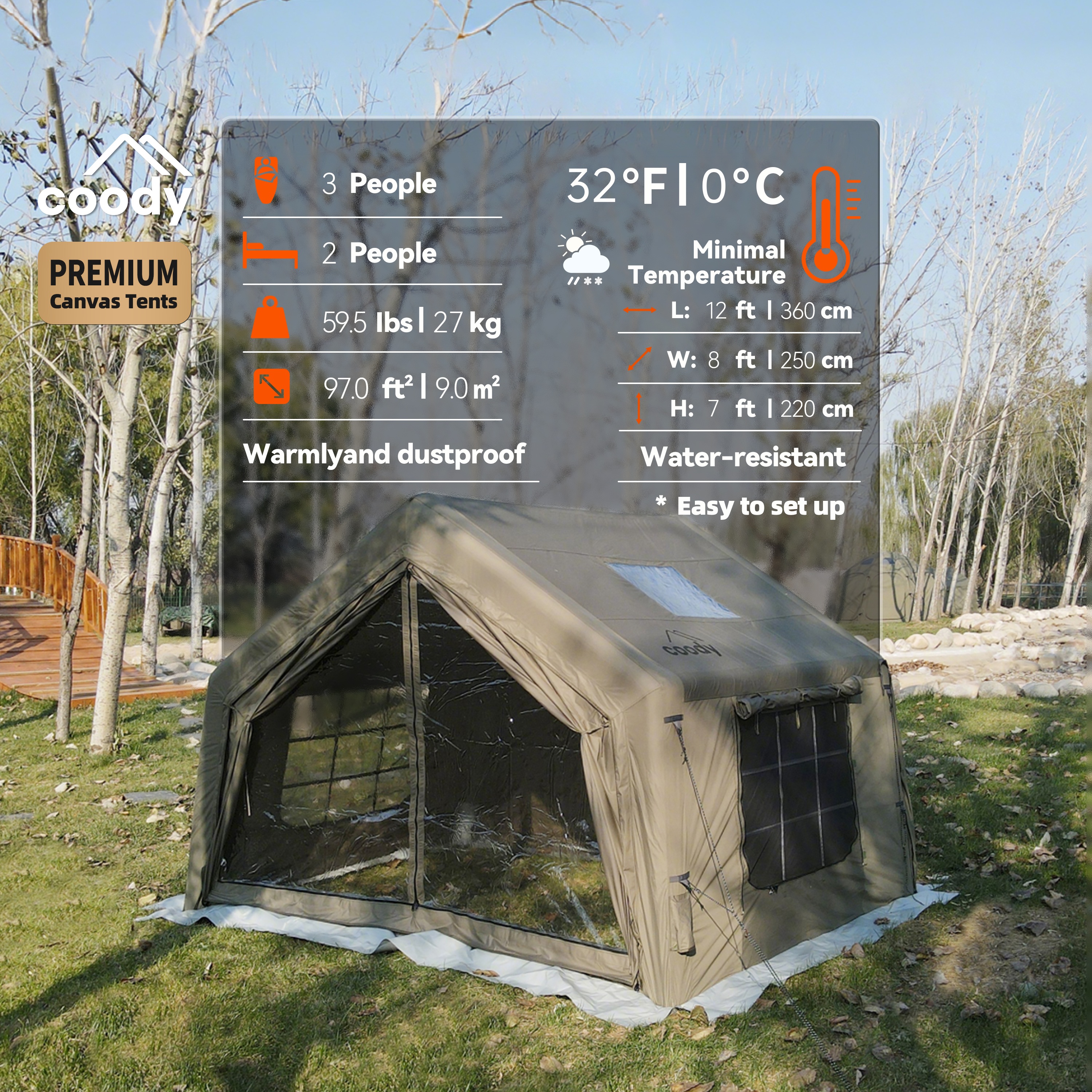 9.0 Air Tent-Army Green High Q - Camping Zelt Outdoor ulasan dan harga