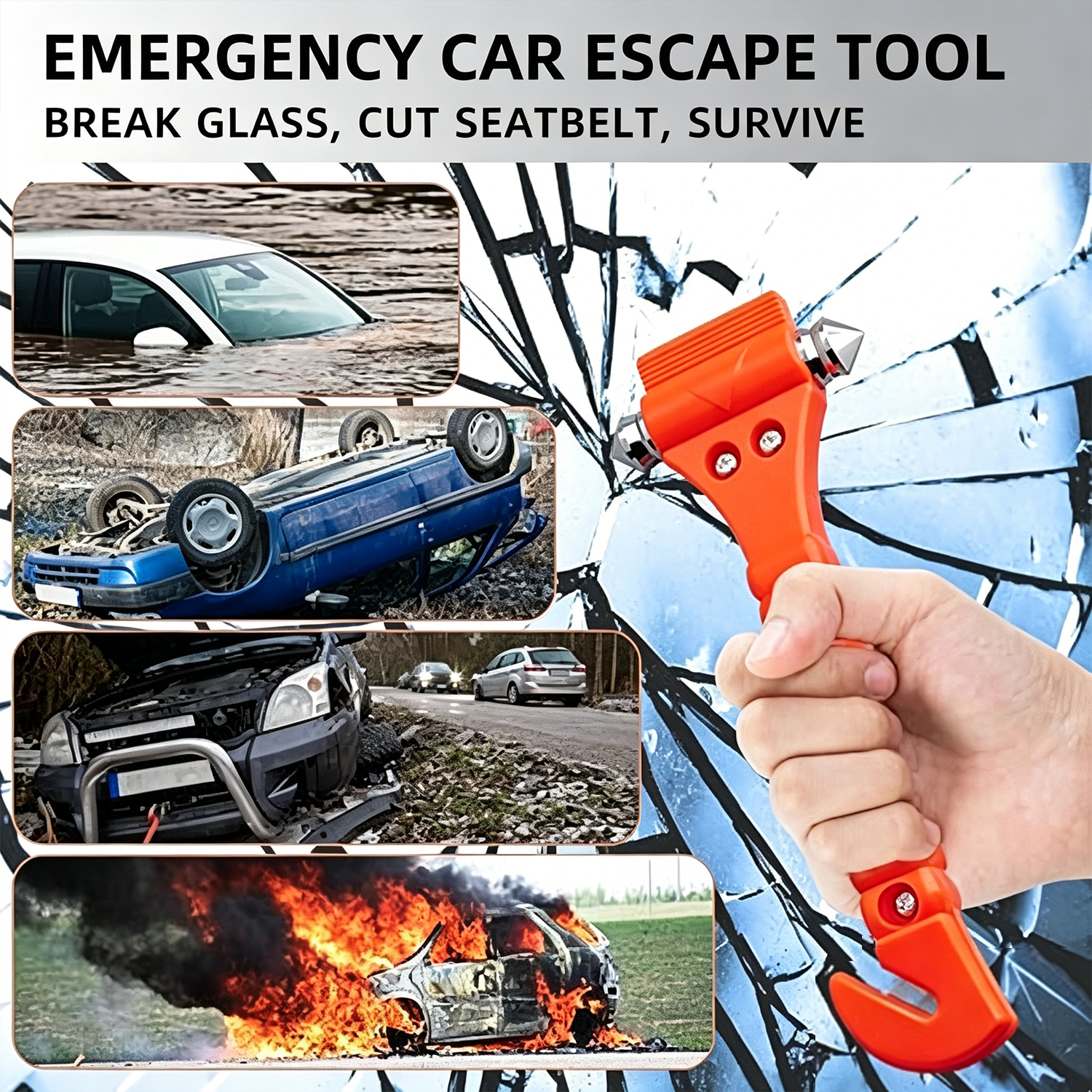 1/2PCS Survival Safety Hammer  - Bivvy Bag Emergency ulasan dan harga