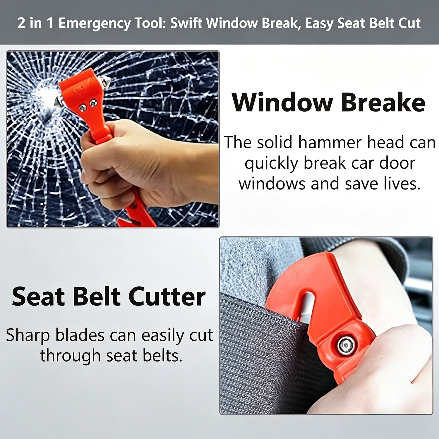 1/2PCS Survival Safety Hammer  - Bivvy Bag Emergency ulasan dan harga
