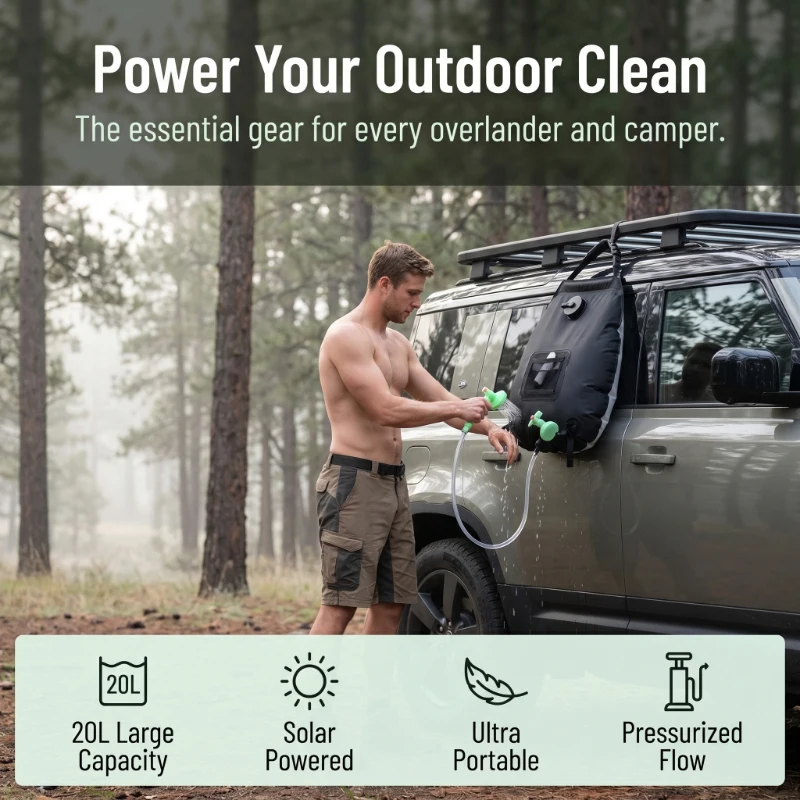 20L Solar Shower Bag Large Cap - Outdoor Camping Bathroom ulasan dan harga