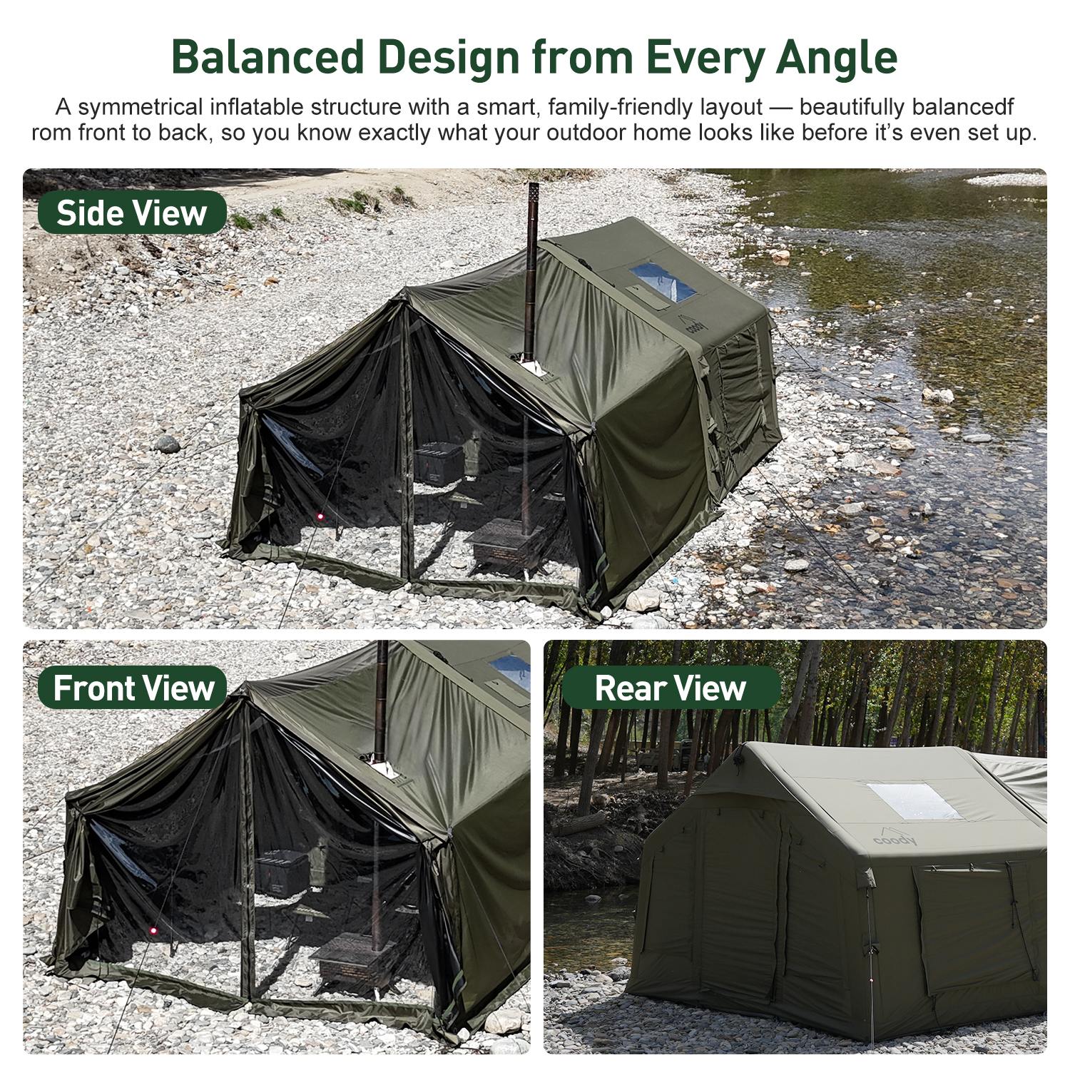 8.0+Framed Foyer Air Tent-Army - Camping Zelt Outdoor ulasan dan harga