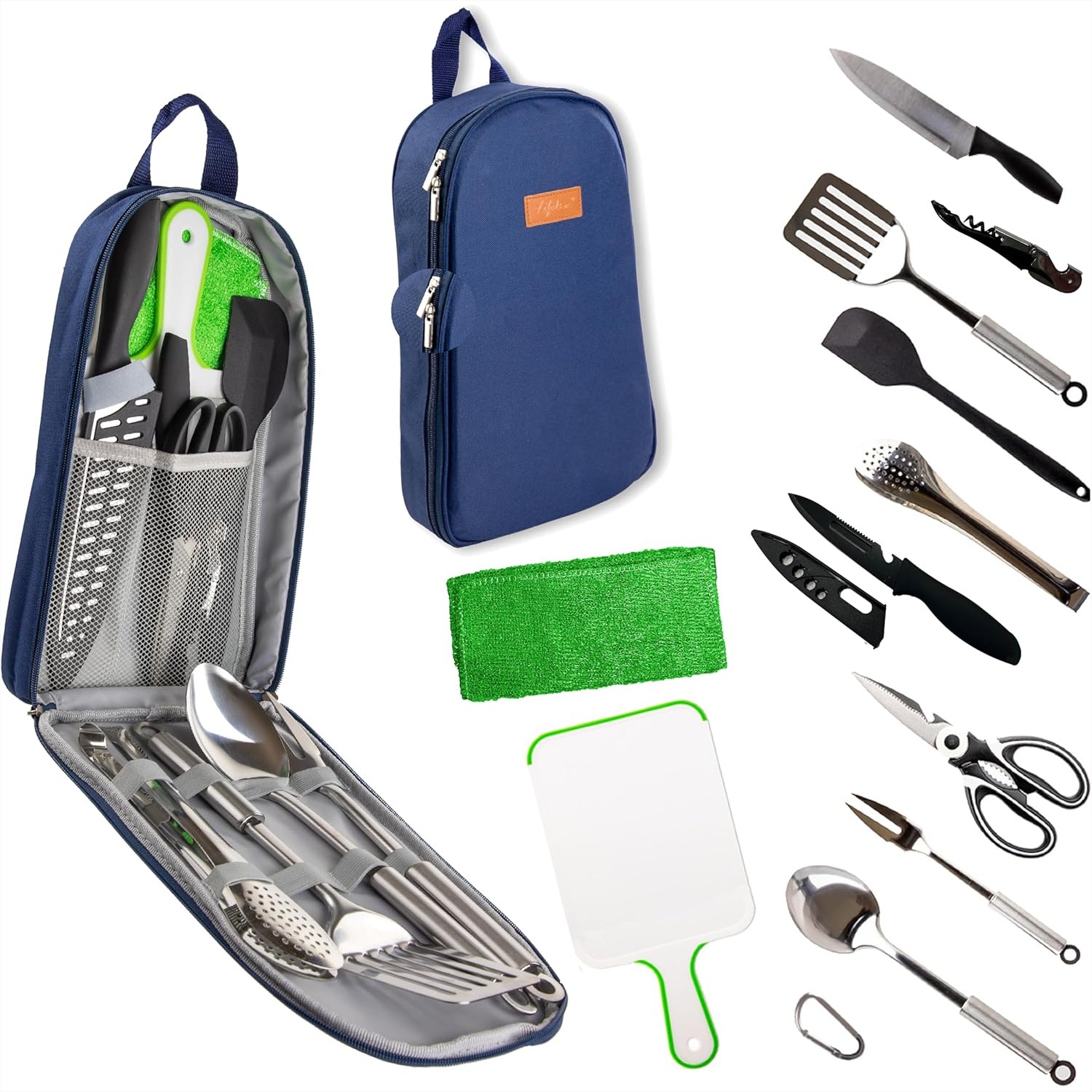 12 Pcs Camp Cooking Utensil Se - Outdoor Camping Kitchen Set ulasan dan harga