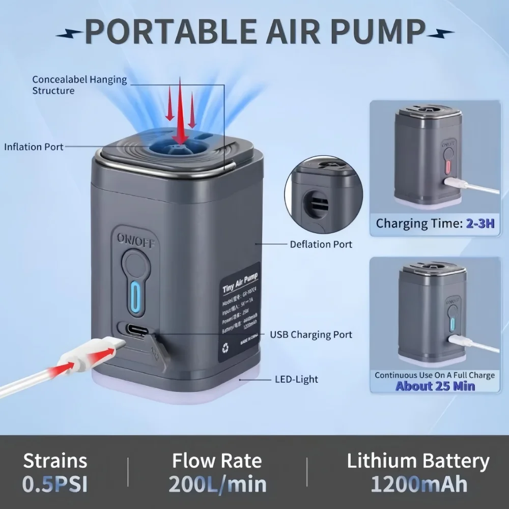 Portable Air Pump Camping Matt - Outdoor Camping Mattress ulasan dan harga