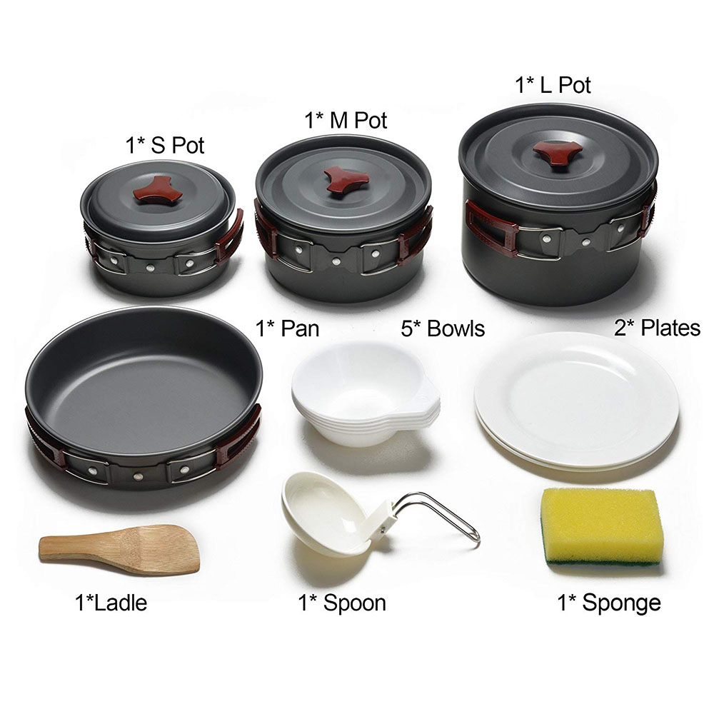 Outdoor Camping Cookware Kit N - Outdoor Camping Kitchen Set ulasan dan harga