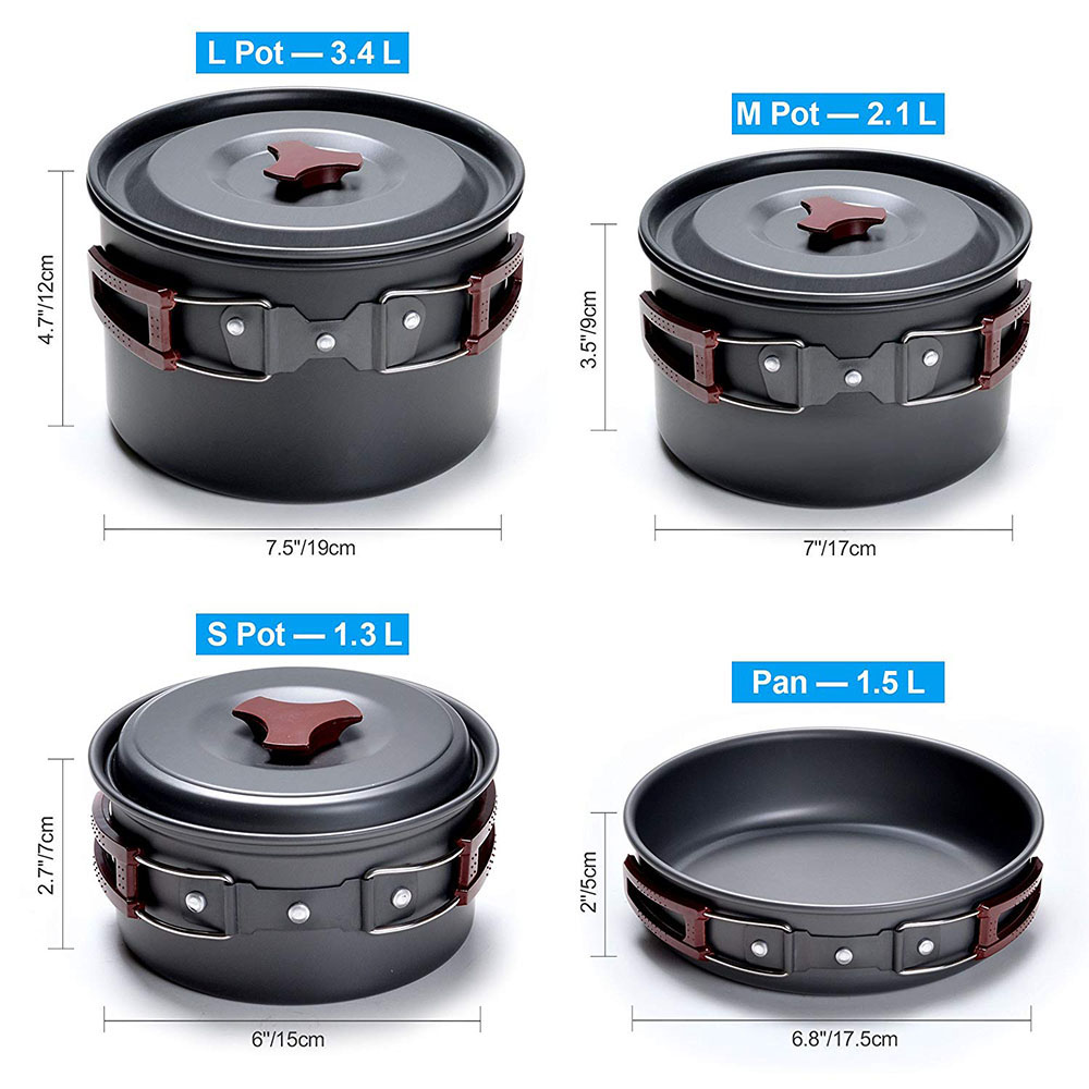 Outdoor Camping Cookware Kit N - Outdoor Camping Kitchen Set ulasan dan harga