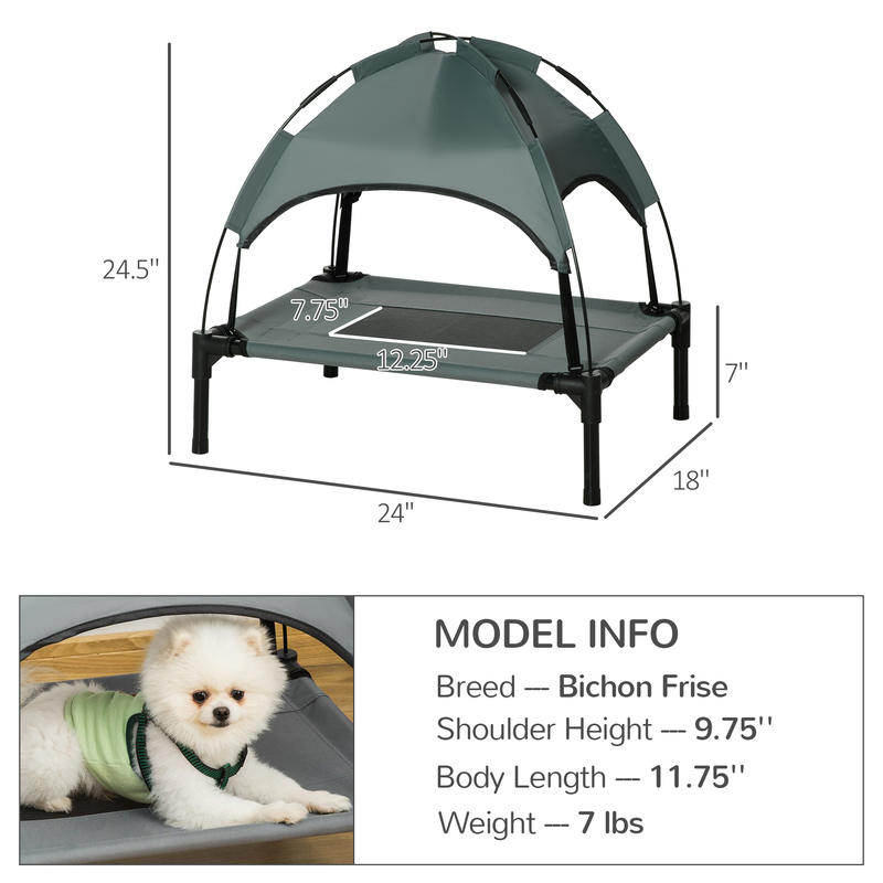 PawHut Elevated Dog Bed with R - Outdoor Camping Dog Bed ulasan dan harga