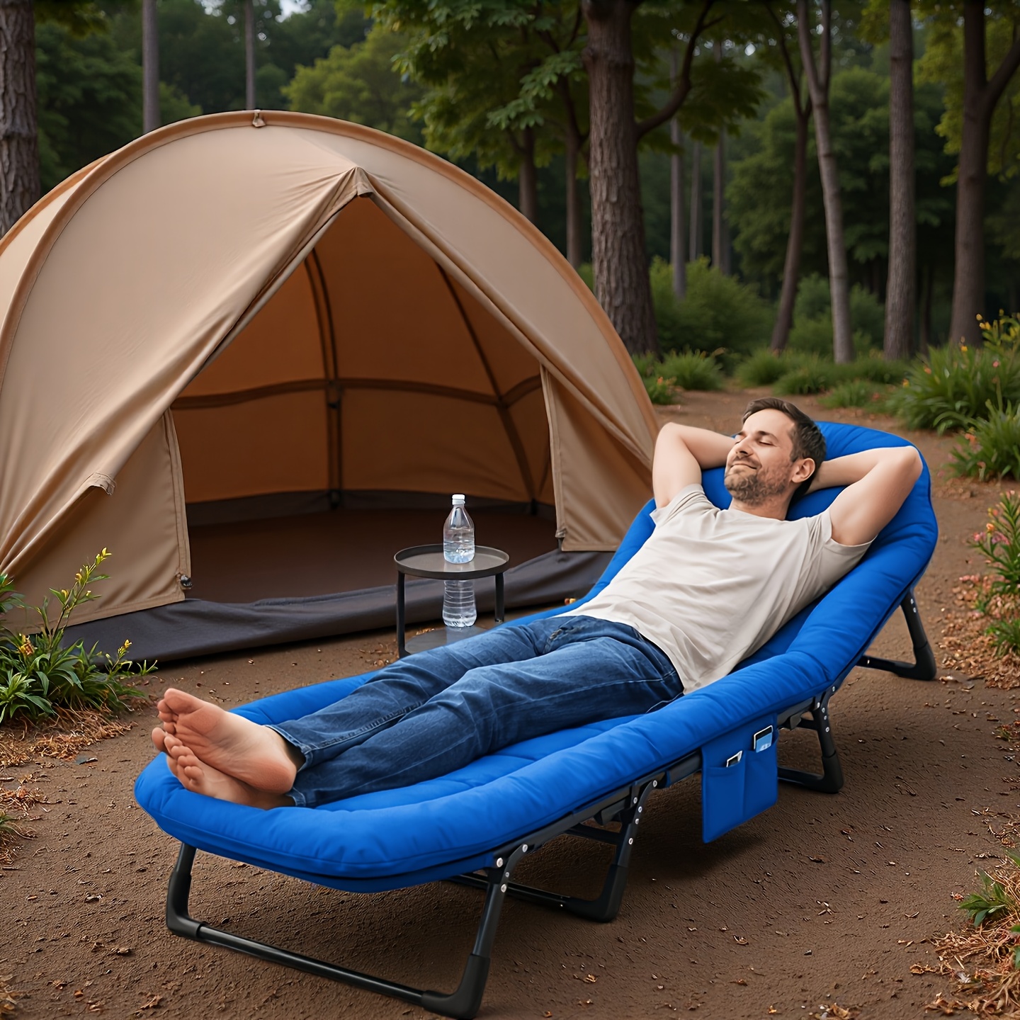 Portable Folding Camp Cot for  - Outdoor Camping Mattress ulasan dan harga