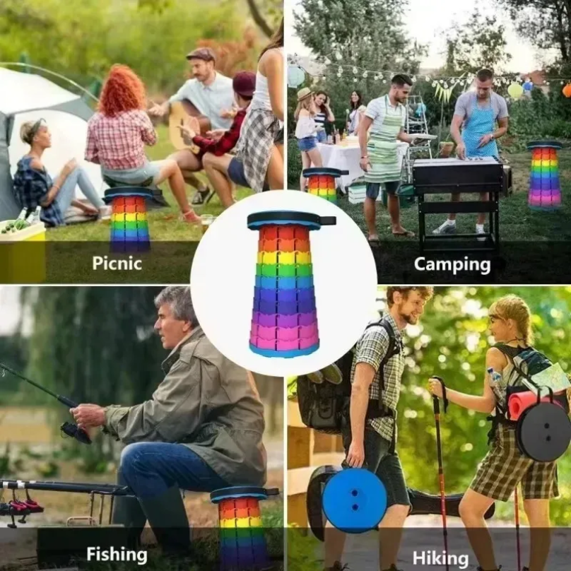Portable Plastic Folding Teles - Outdoor Chair Camping ulasan dan harga