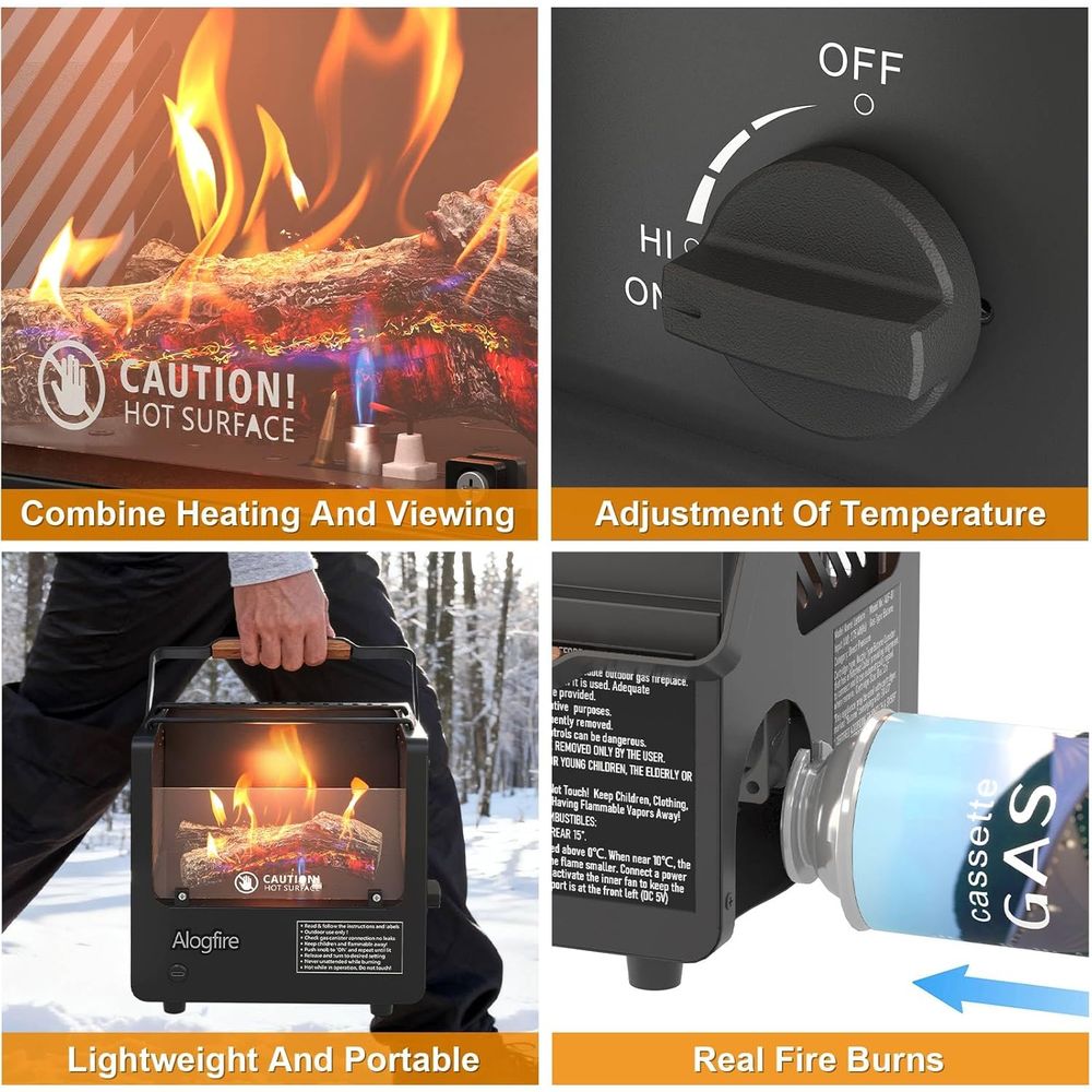 Portable 3-in-1 Gas Fire Pit,  - Outdoor Camping Gas Heater ulasan dan harga